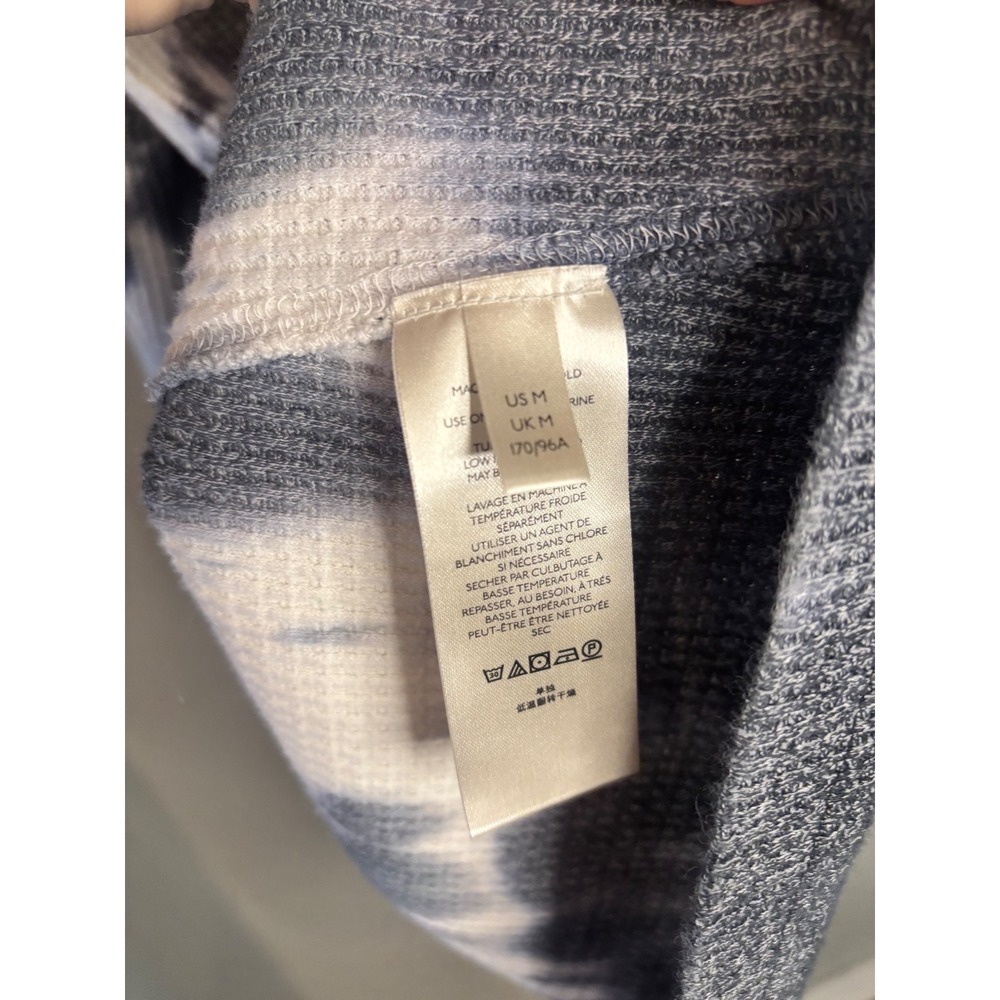 Free People Tie Dye Waffle Knit Thermal Tunic Boho Slouchy Oversized Top M - Picture 5 of 7